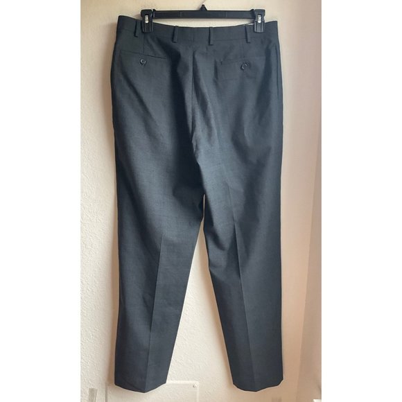 Lauren Ralph Lauren Men size 36x32 wool gray dress pants total comfort flat fron - Picture 2 of 10